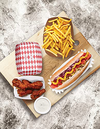 Case Of 1000 Paper Food Trays, Popcorn, Nacho, Burger (Size 25, 1/4 Lb)