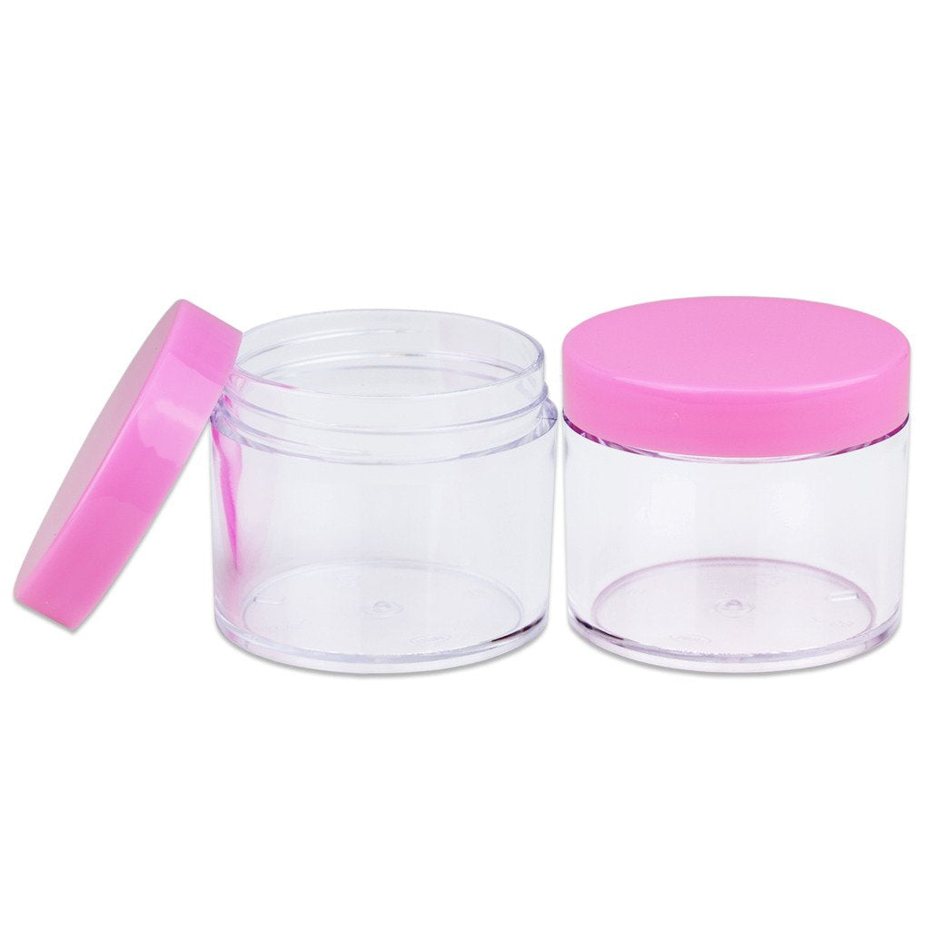 Beauticom 12 Pieces 60 Grams/60 Ml (2 Oz) Leak Proof Round Acrylic Container Jars With Screw Cap Lids For Beauty Cosmetic Jewelr