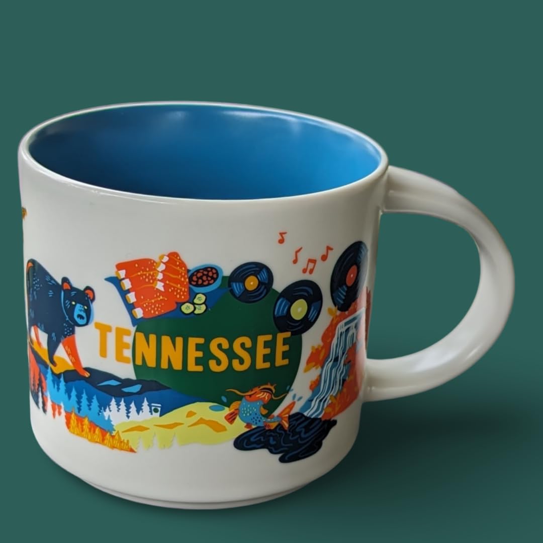Starbucks Discovery Series Tennessee State Mug (14oz), Large, Green