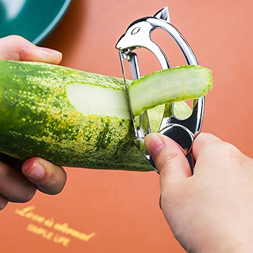 Arfuka Vegetable Peeler Potato Vegetable Apple Peelers For Fruit Carrot Veggie Squirrel Shape Potatoes Peeler Stainless Steel Pe