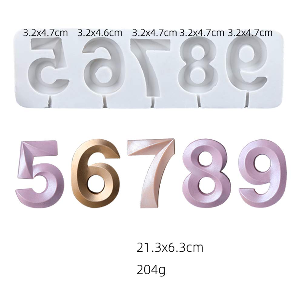 Fondant 0-9 Number Mold Silicone Letter Mold Candy Making Alphabet Fondant Molds For Birthday Decoration