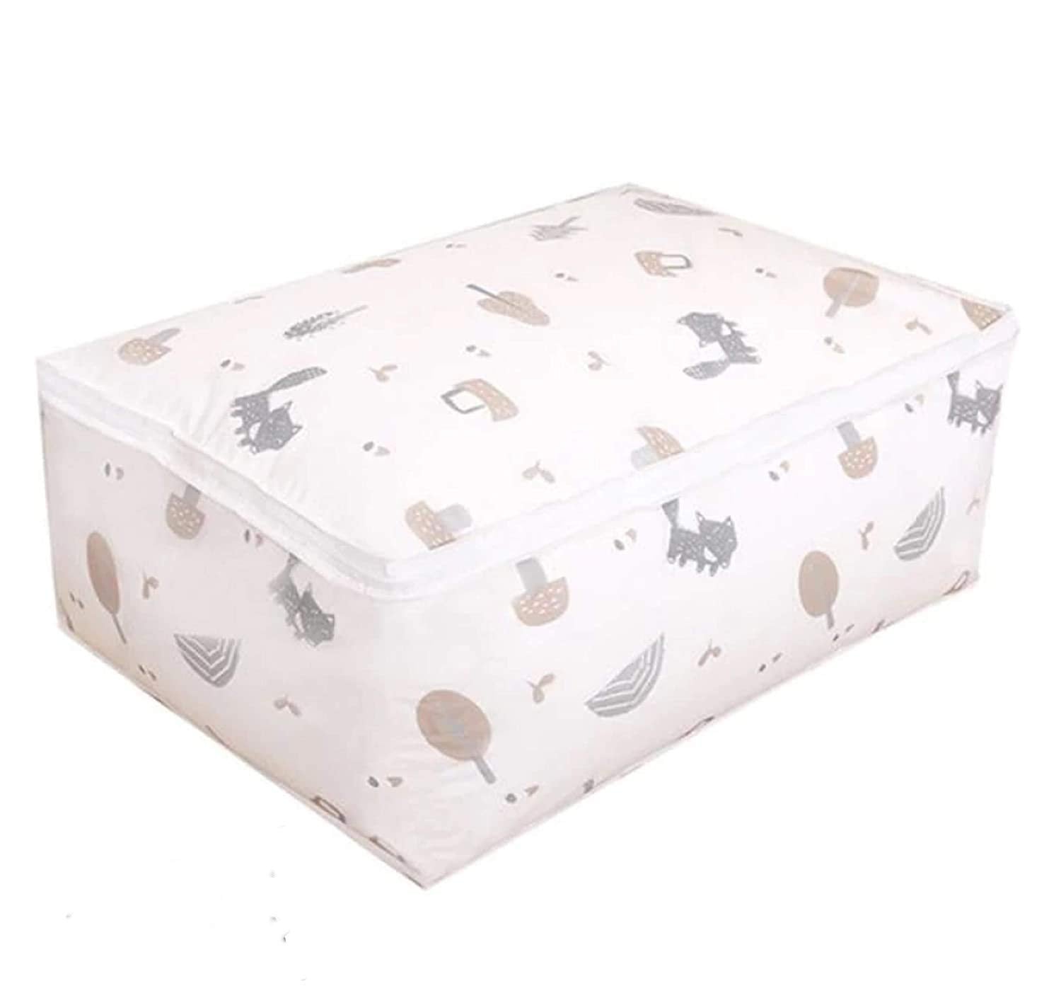 Wagmine Cover With Zippered Closure UnderBed Quilt Clothes Storage Bag With Zipper Closure Rectangular Blanket Cover (Small 55