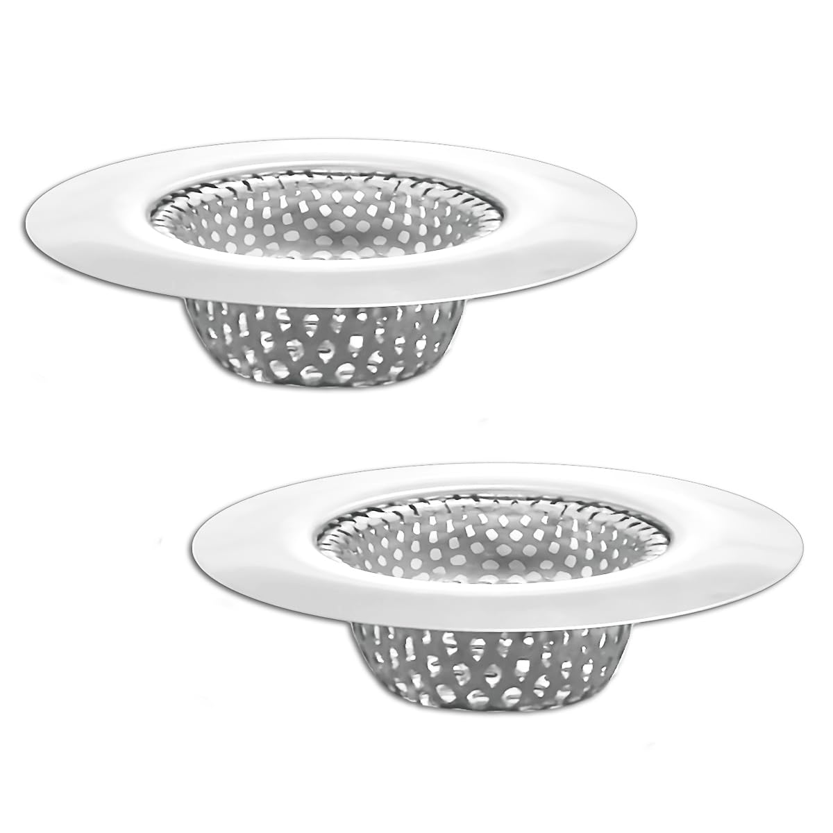 Seatery 1.25'' Bathroom Sink Strainers, 2Pcs Drain Hair Catchers For Laundry, Mop Pool, Utility, Slop, Rv Sink, Stainless Steel