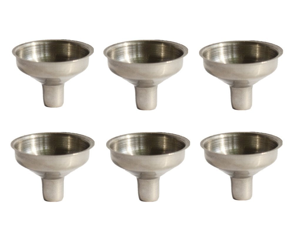 Stainless Steel Mini Funnel For Essential Oil Bottles/Flasks - Pack Of 6