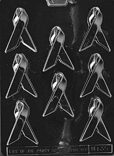 Grandmama'S Goodies M135 Awareness Ribbon Chocolate Candy Soap Mold With Exclusive Molding Instructions