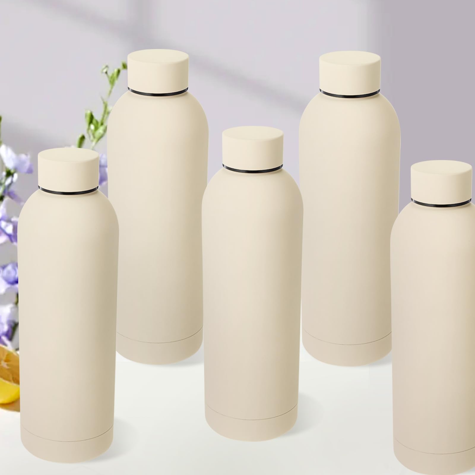 Bokon 10 Pcs Stainless Steel Water Bottle Bulk Christmas Employee Week Gifts School Double Layer Vacuum 17 oz Small Mouth Sport