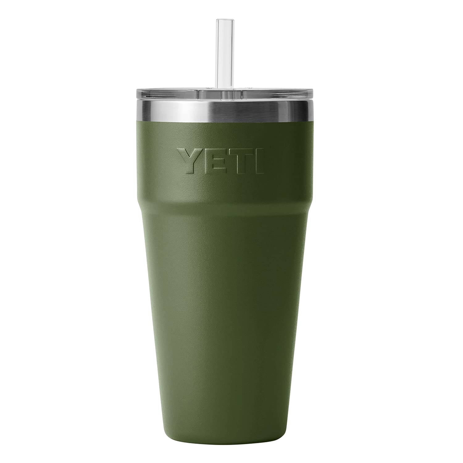Yeti Rambler 26 Oz Straw Cup, Vacuum Insulated, Stainless Steel With Straw Lid, Highlands Olive