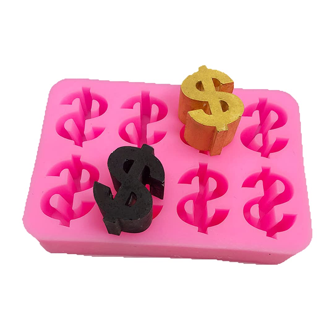 Playing Mold Mini 8 Dollar Sign Cavity Silicone Molds For Diy Cake Fondant Biscuit Cookies Soap Sugar Pudding Chocolate Hard Can