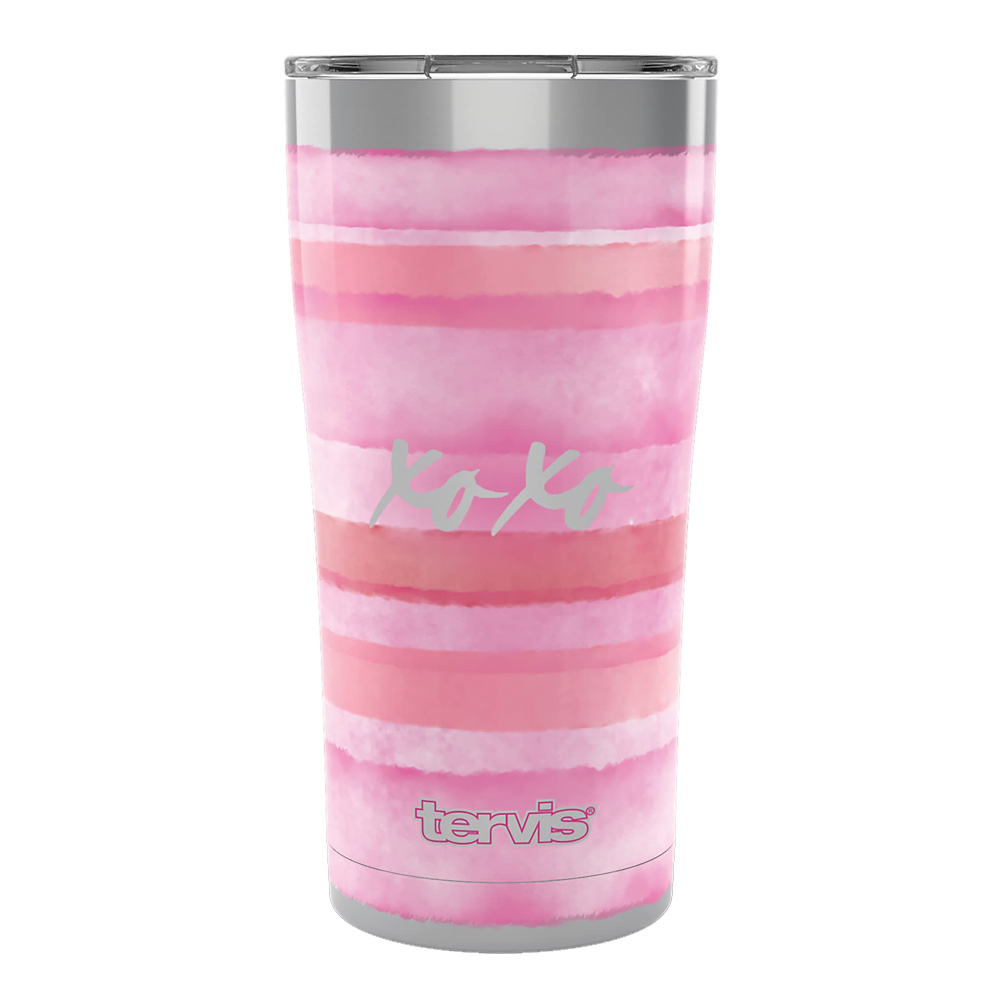 Tervis Valentine'S Day Xoxo Blush Triple Walled Insulated Tumbler Travel Cup Keeps Drinks Cold & Hot, 20Oz Legacy, Stainless Ste