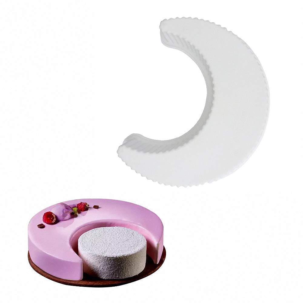 3D Moon Shape Silicone Cake Mold, Crescent Moonlight Sonata Mousse Cake Pan Bread Pizza Baking Mold Kitchen Bakeware Tools