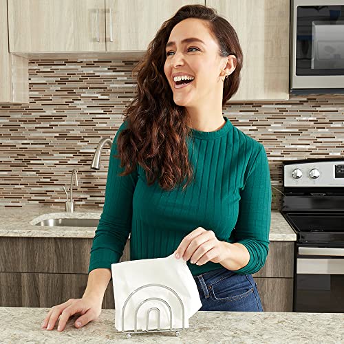 Home Basics Paper Napkin Holder/ Freestanding Tissue Dispenser For Kitchen Countertops, Dining Table, Picnic Table, Indoor & Out