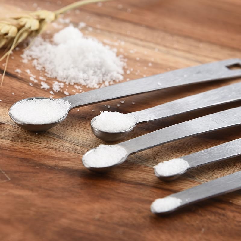 Brccee Ac Measuring Spoons Set Of 5, (Tad, Dash, Pinch, Smidgen And Drop) Mini Stainless Steel Measuring Spoons