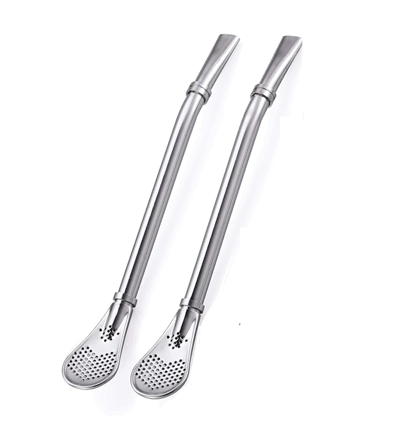 2 Stainless Steel Drinking Spoon Straws Pieces Stainless Steel Filtered Straw 16Cms Spoons For Drinks Reusable 304, Barware Stra