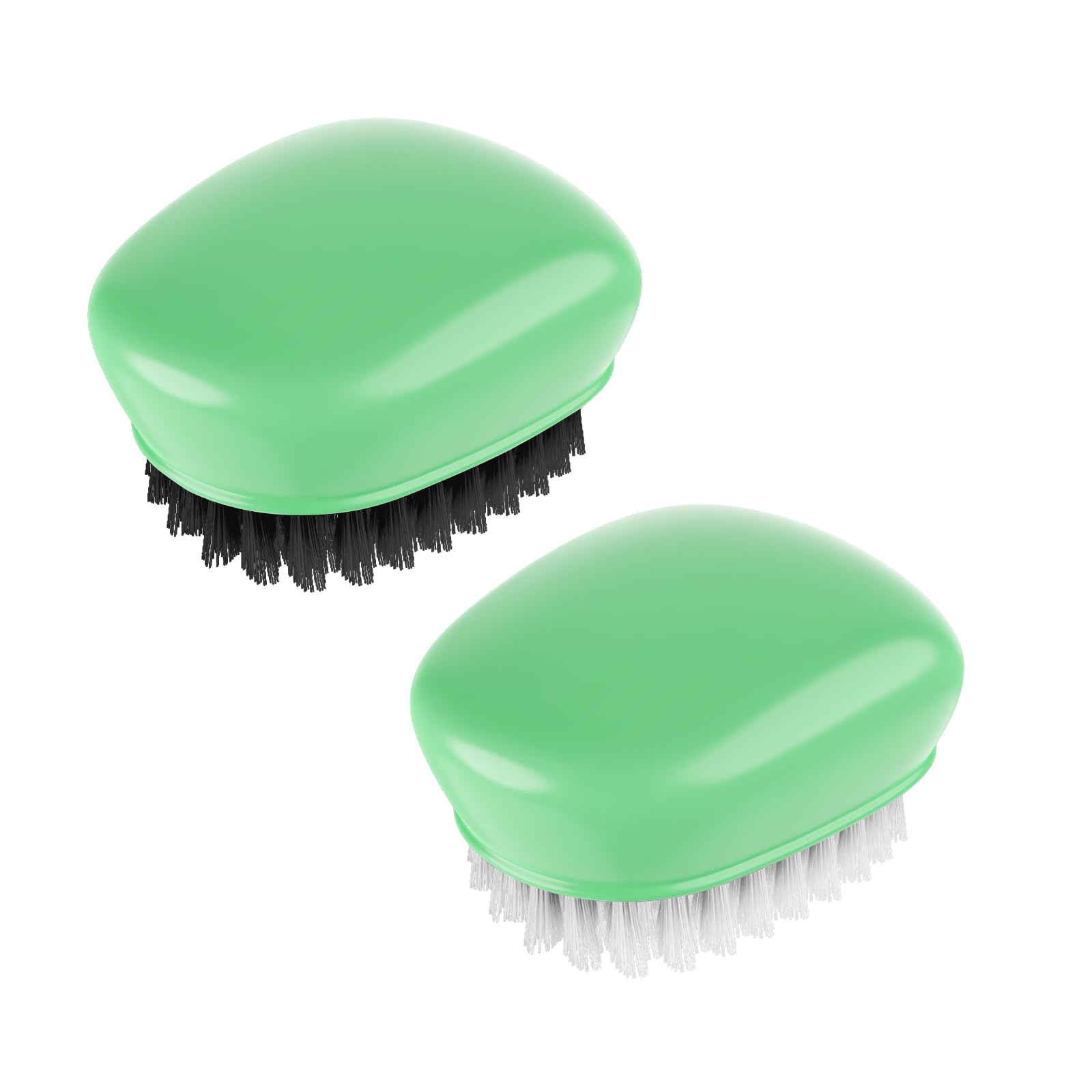 SXhyf Vegetable Brush Scrubber for Food [Black Stiff Bristles Brush + White Soft Bristles Brush] Potato Scrubber, Dishwasher Saf