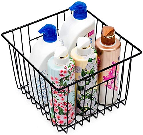 Slideep Wire Metal Basket Bin Storage Baskets Modern Farmhouse Food, Vegetable, Shampoo, Clothes, Fruits Storage Organizer Baske