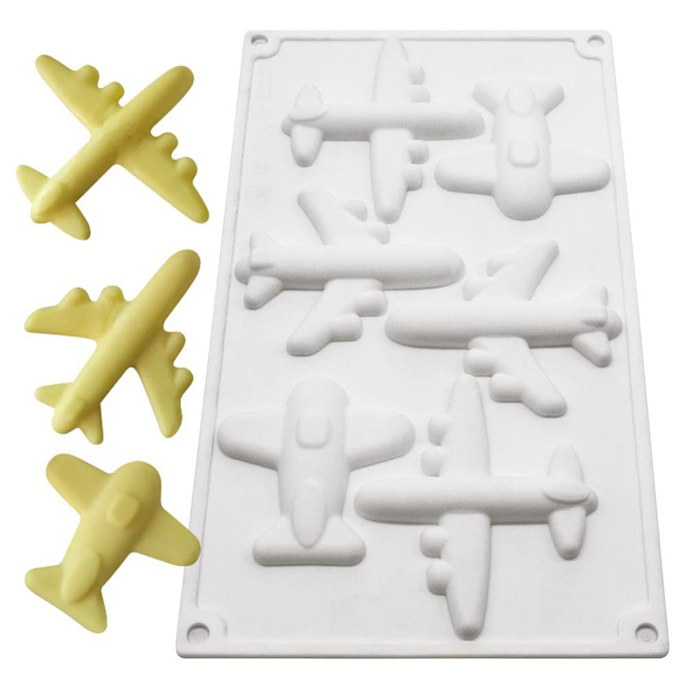 Airplane Silicone Mold Diy Party Cupcake Topper Fondant Cake Decorating Tools Candy Clay Chocolate Gumpaste Molds 1Pcs