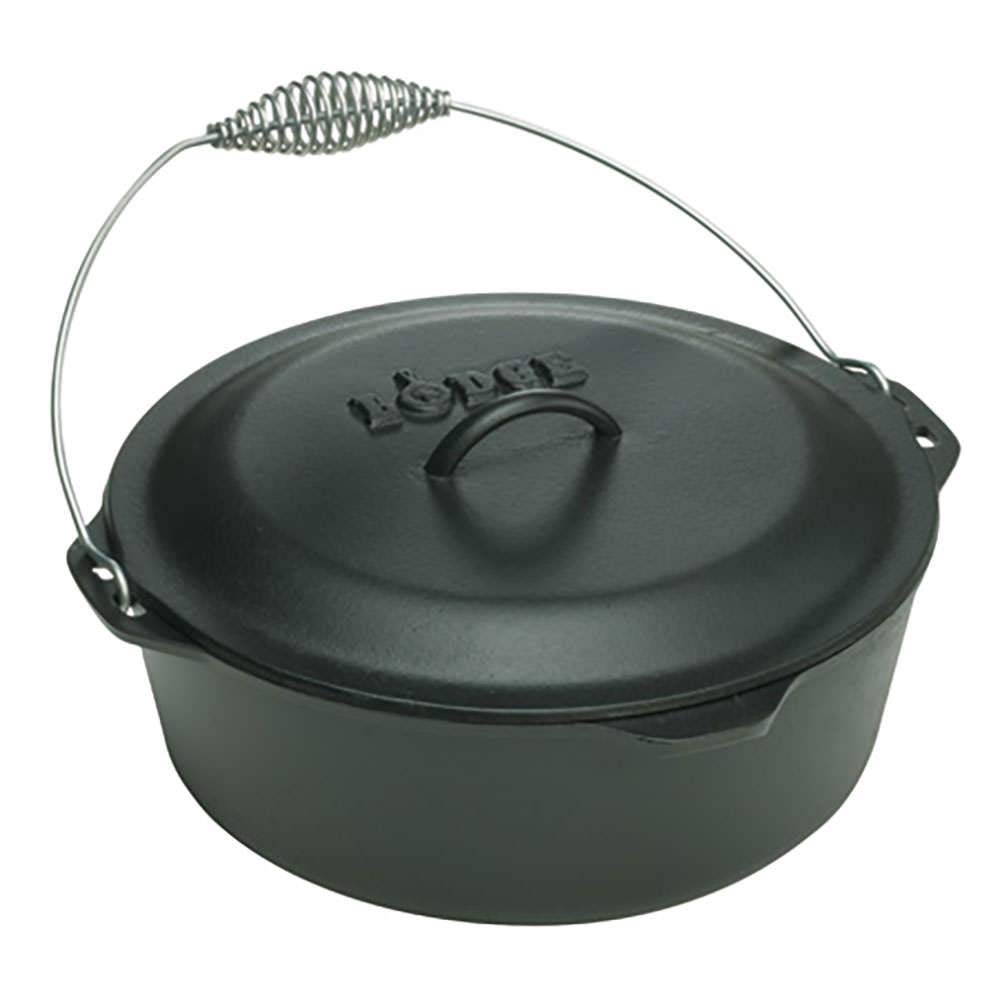 Lodge Logic Cast Iron Dutch Oven 10.25 In. 5 Qt. Black