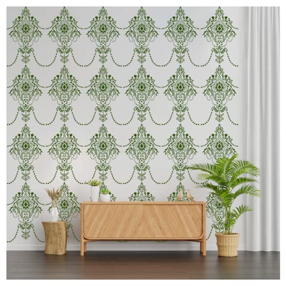 Kayra Decor Chandelier Style Wall Design Stencils For Wall Painting For Home Wall Decoration  Suitable For Room Decor, Ceiling, 