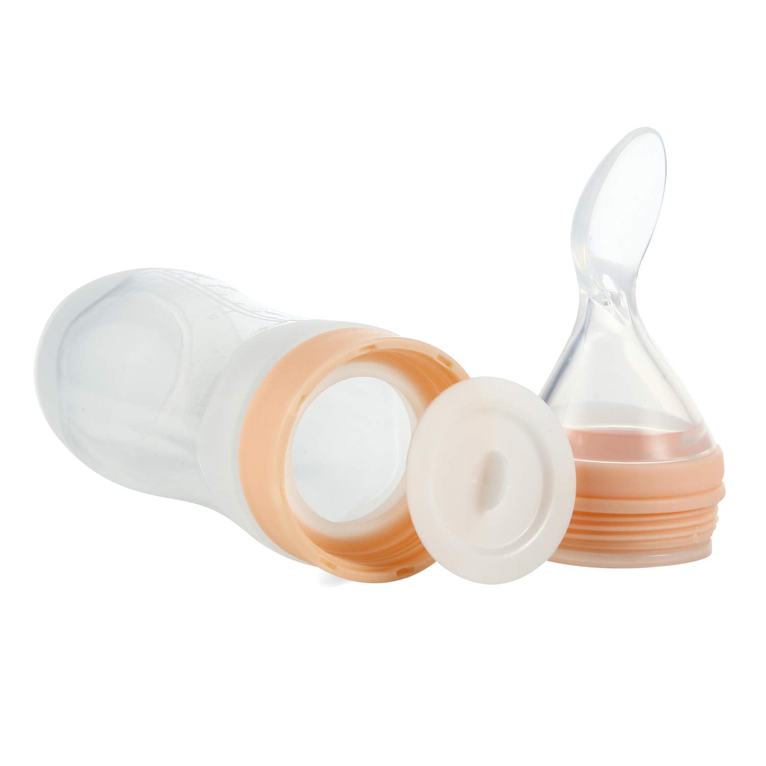 Pandaear (2 Pack) Silicone Baby Food Dispensing Spoon|4 Oz Infant Fruit Squeeze Feeder| Travel Friendly Kids Toddlers Boys Girl