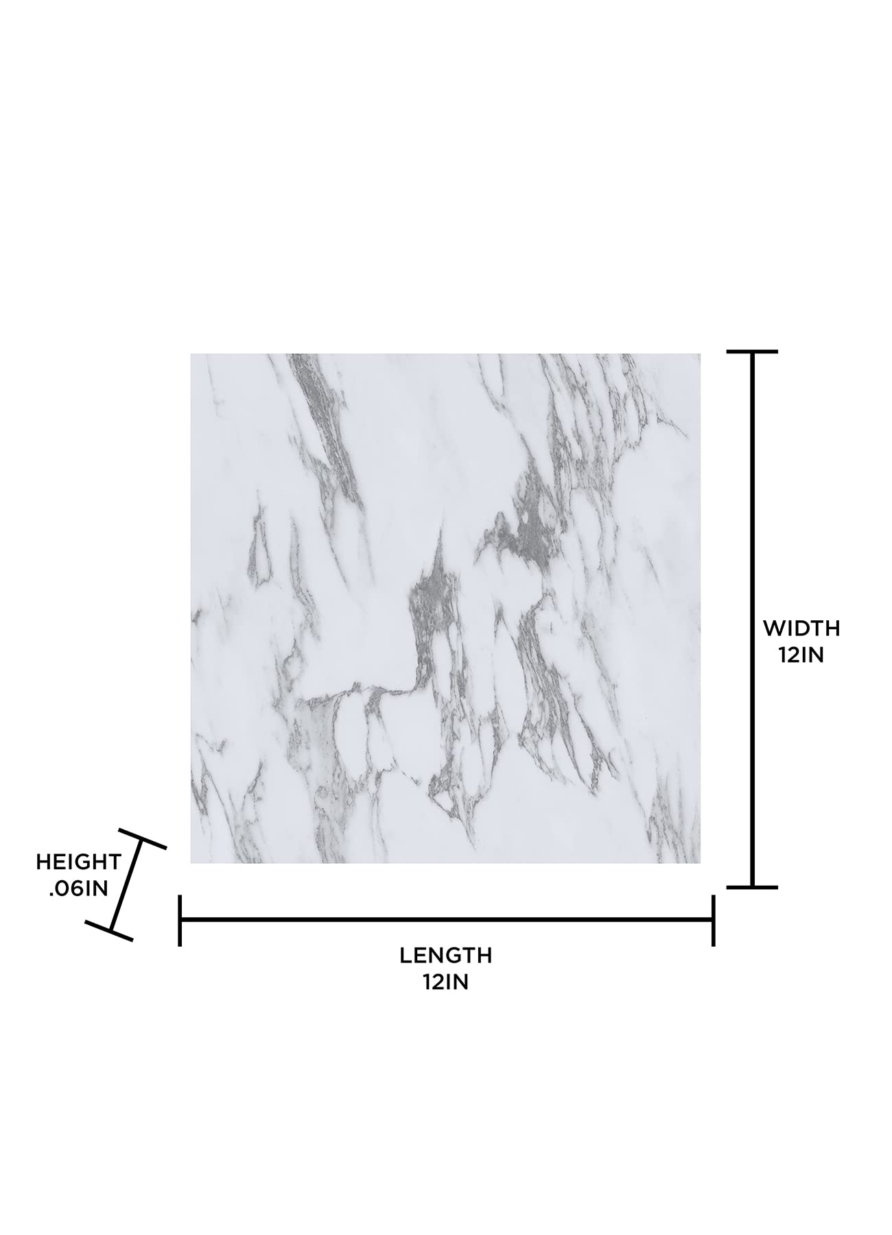 FloorPops FP3329 Opaline Peel Stick Floor Tiles  White & Off-White