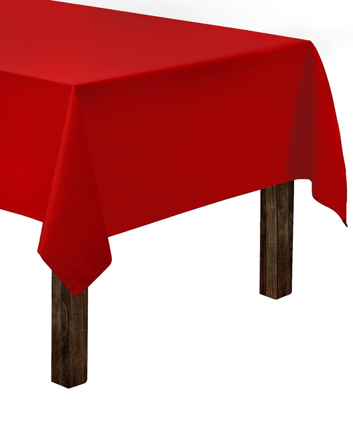 Gee Di Moda Rectangle Tablecloth - 60 X 102 Inch Red Table Cloth For 6 Foot Rectangle Table - Heavy Duty Washable Fabric - For 6