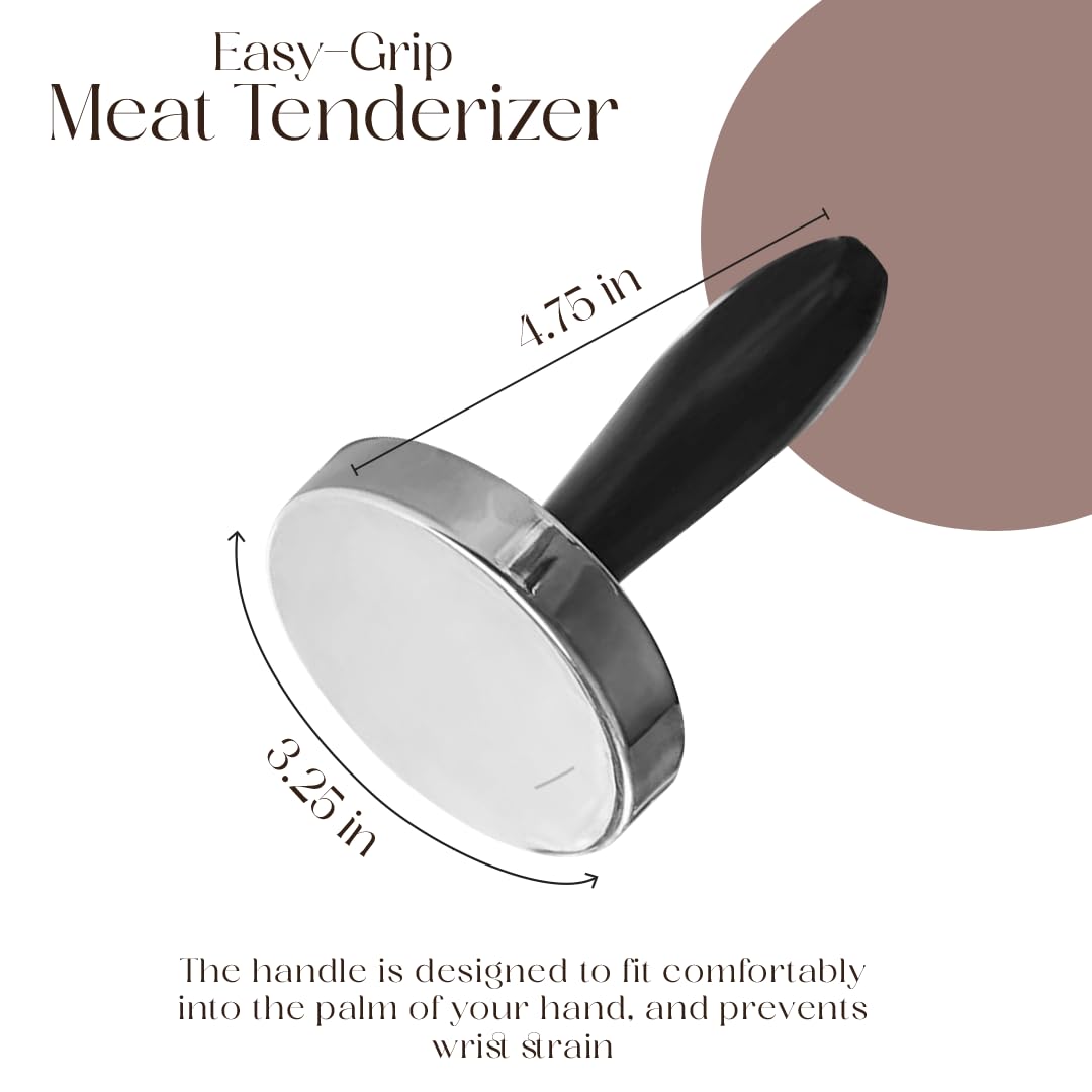Bellemain Meat Pounder Flattener, Easy-Grip Meat Tenderizer, Stainless Steel Meat Mallet For Cooking, Meat Hammer, Chicken Tende