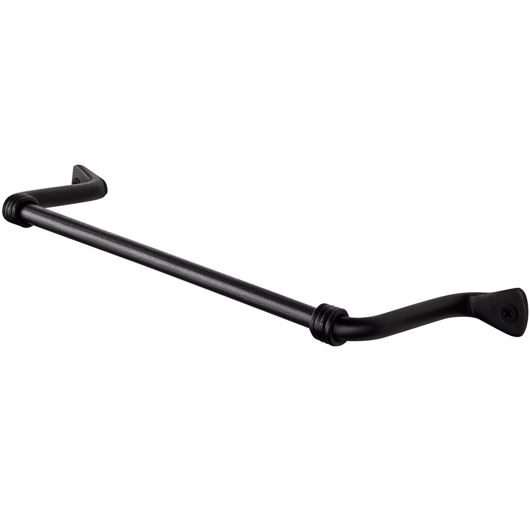 Rtzen Matte Black Hand Towel Holder For Bathroom - Handcrafted Farmhouse Wrought Iron Kitchen Towel Bar - Hand Towel Bar Hanger