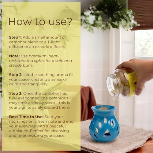 Nytarra Frangipani Mystical Camphor Blend - 300G | Pure Kapoor/Kapooram For Diffuser, Daily Use & Meditation | Infused With Herb