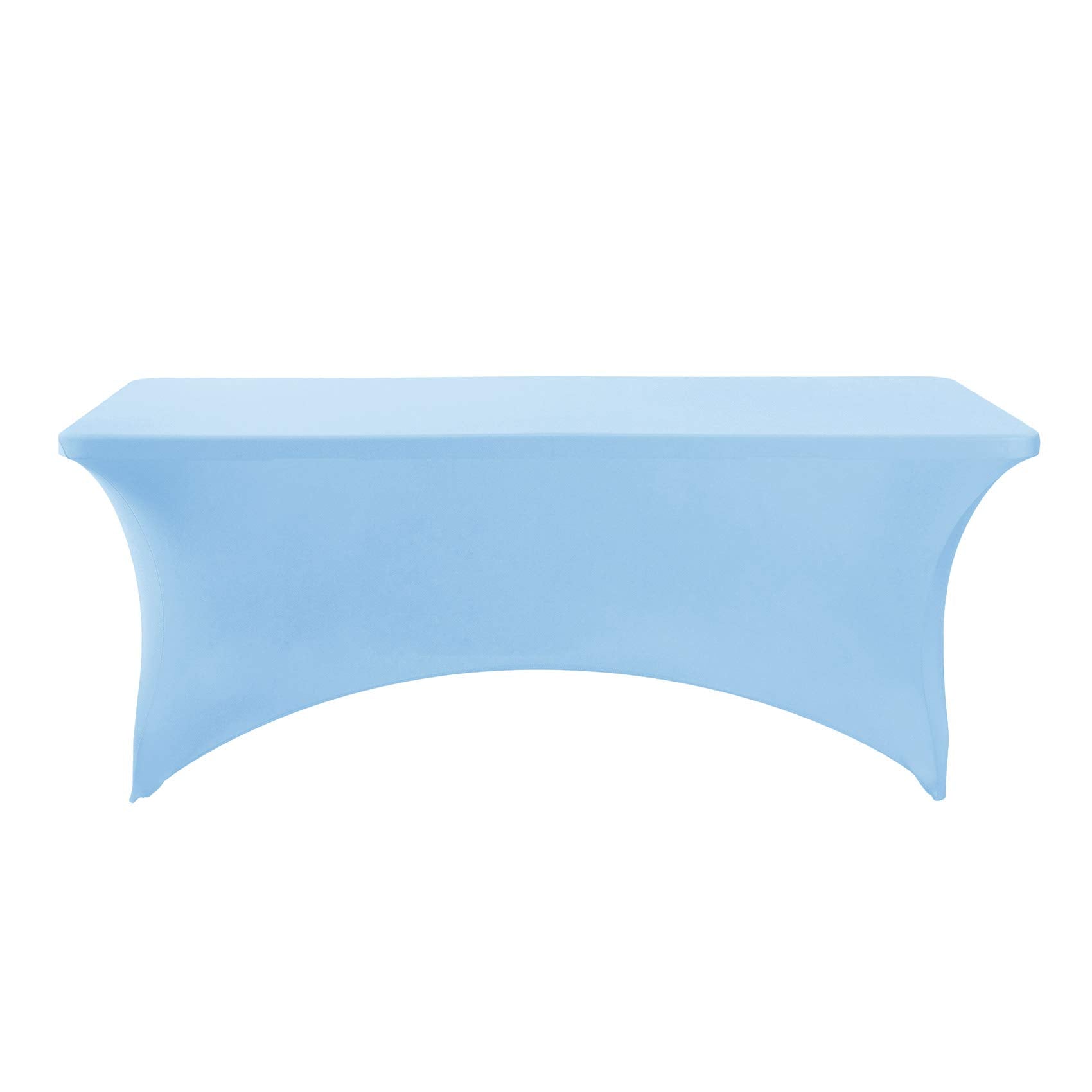 Hezuzo Spandex Table Cover For 8Ft Table Universal Fitted Stretch Tablecloth For Party, Banquet, Wedding And Events-Blue Mist