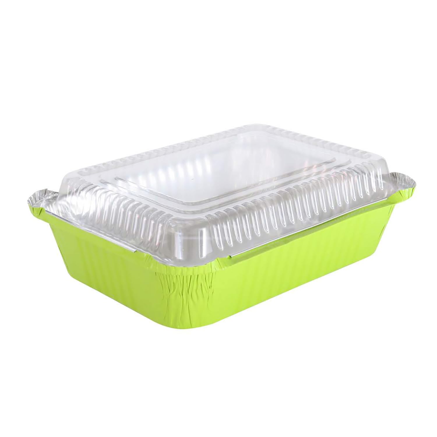KitchenDance 3.75 Pounds Colored Aluminum Pans with Plastic Lids  Aluminum Casserole Pans With Lids, Heavy Duty Foil Pans, To G