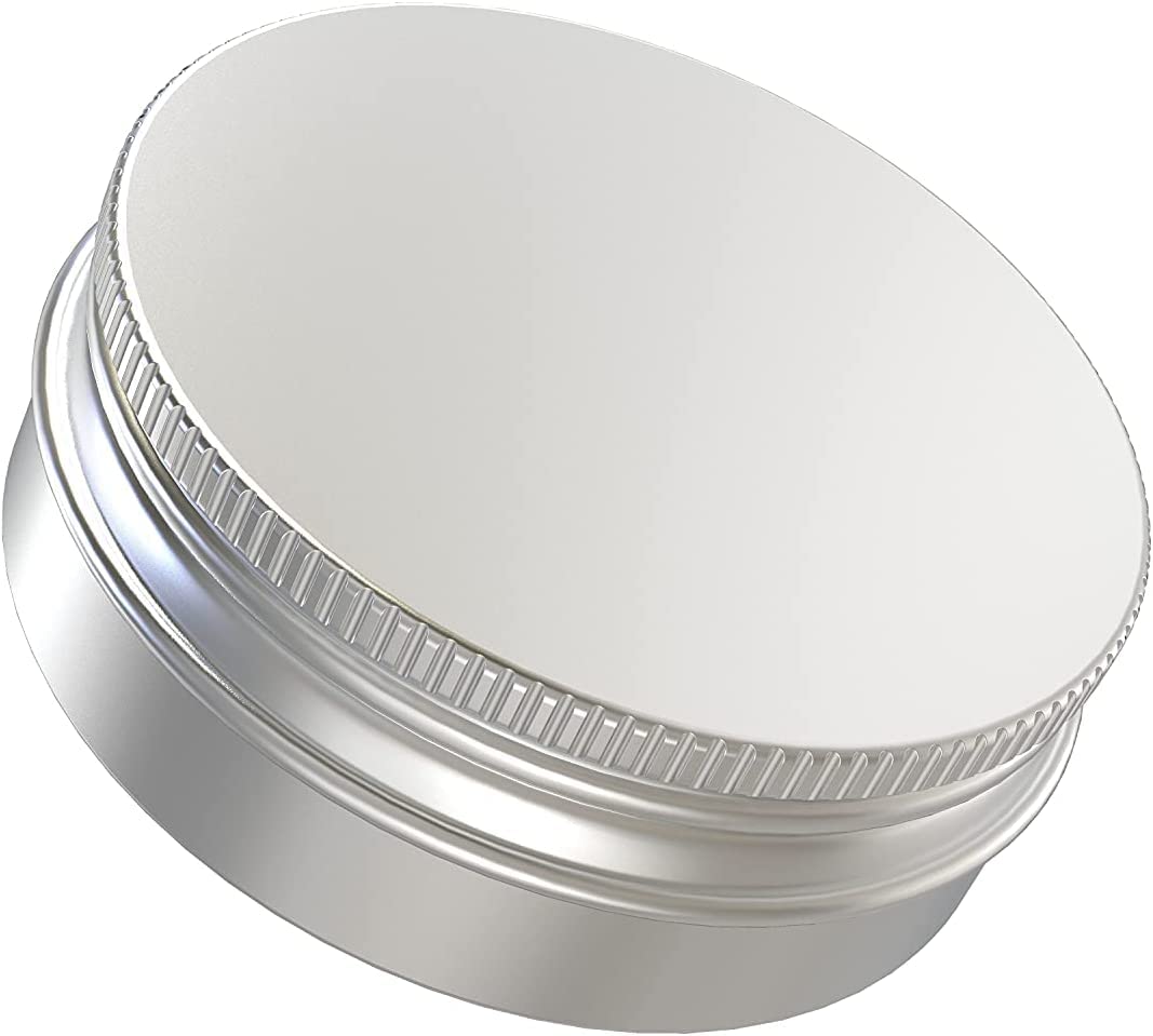 Goiio 20 Pcs 2 Ounce Aluminum Tin Jar, 60 Ml Refillable Tin Container, With Screw Lid, For Storing Spices, Candies, Candles, Sil
