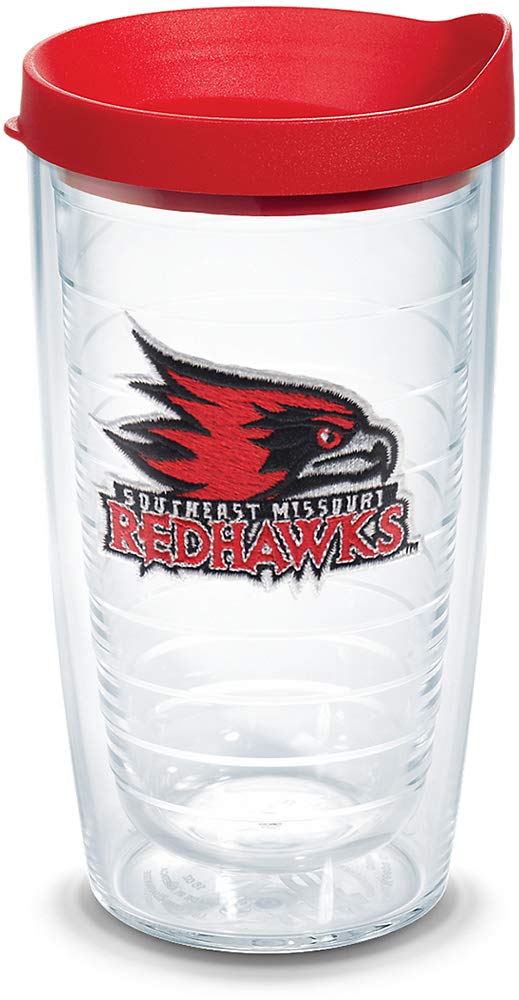 Tervis Southeast Missouri Redhawks Logo Tumbler With Emblem And Red Lid 16Oz, Clear