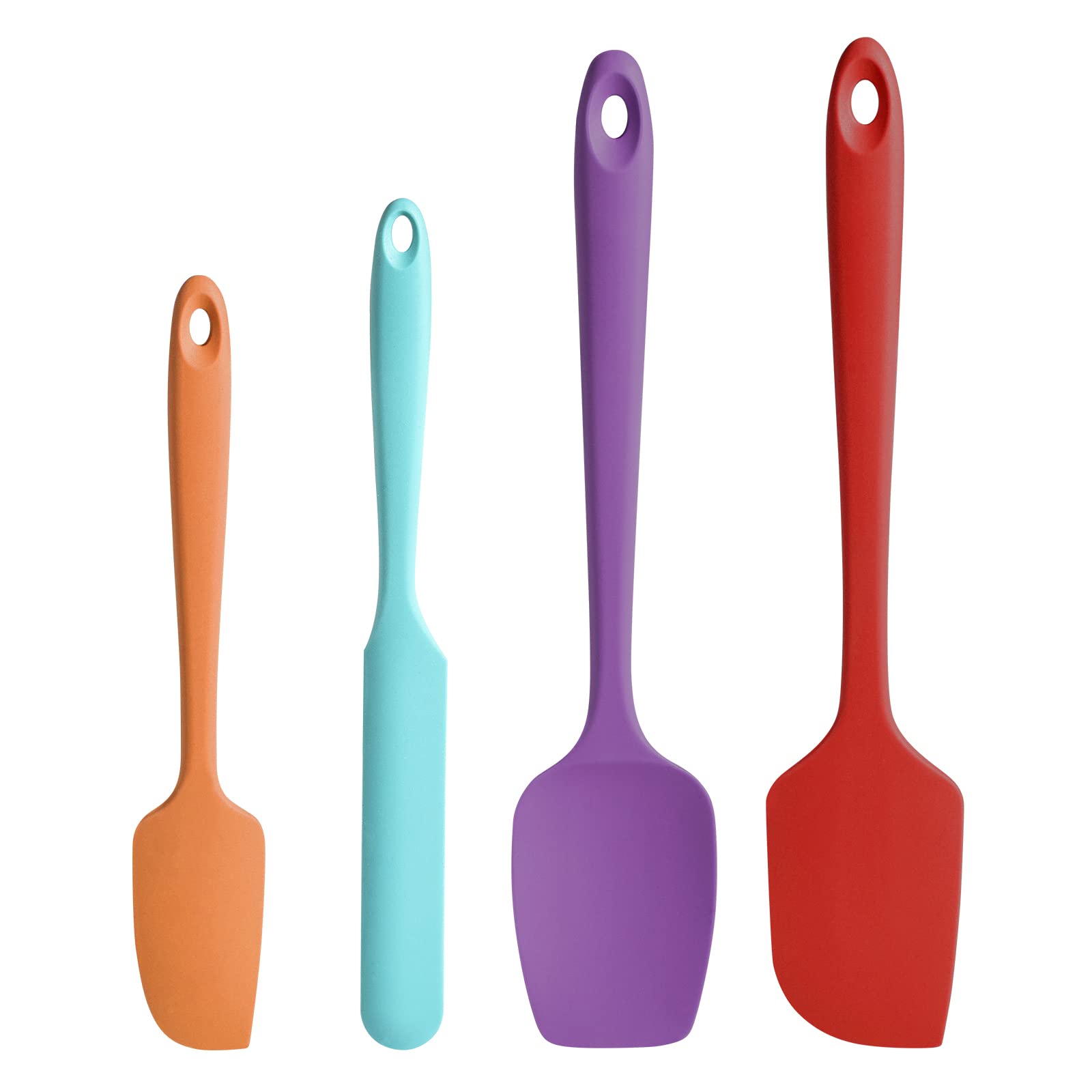 Mt&J Silicone Spatula Set For Baking And Cooking, 4-Piece (Multi-Color)