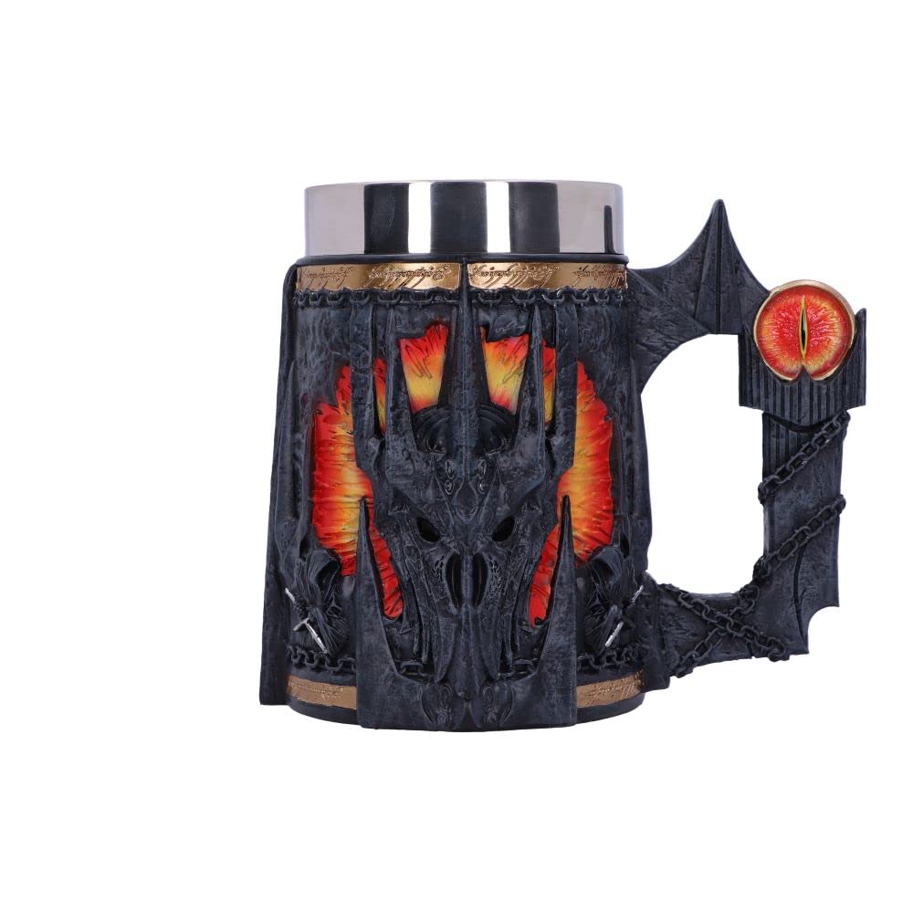 Nemesis Now Officially Licensed Lord of The Rings Sauron Tankard, Grey, 15.5cm,0.3 liter
