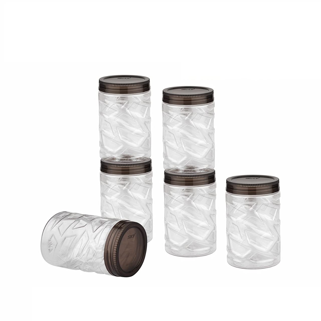 Attro Sky Lexus Celebration 6 Pcs Storage Container Set For Kitchen (2100 Ml X 6 Pcs),(Grey)