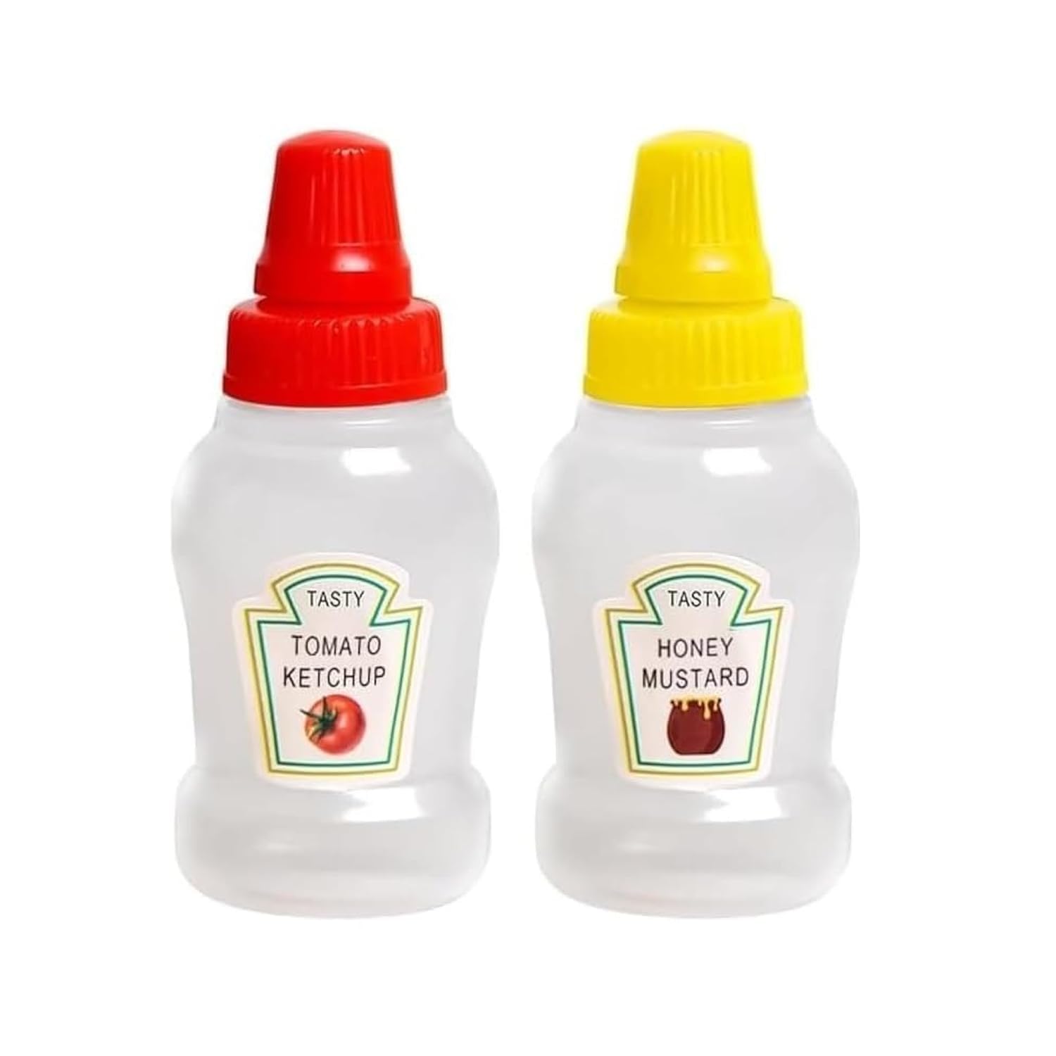 Kunya Ketchup Bottles Refillable Salad Dressing Tomato Sauce Mayo Syrup Squeeze Containers Bottle Lunch Box Plastic Portable Squ