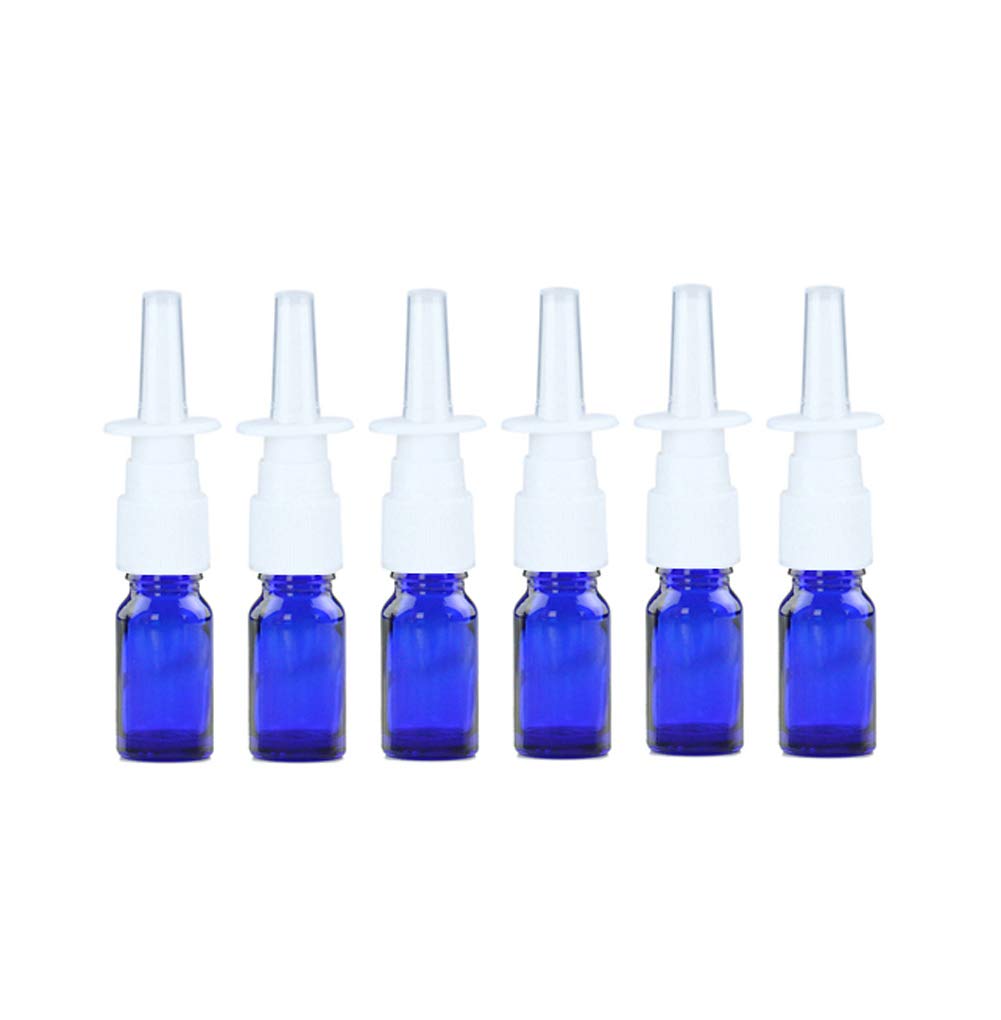 XINGZI 6PCS 10ml/0.34oz Empty Glass Nasal Spray Bottles Fine Mist Sprayers Makeup Water Travel Containers Jars For Essential Oil