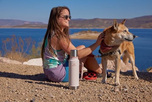STANLEY Classic Vacuum Bottle 1.5 qt - Insulated Stainless Steel, Wide Mouth, Leakproof Lid, Rose Quartz