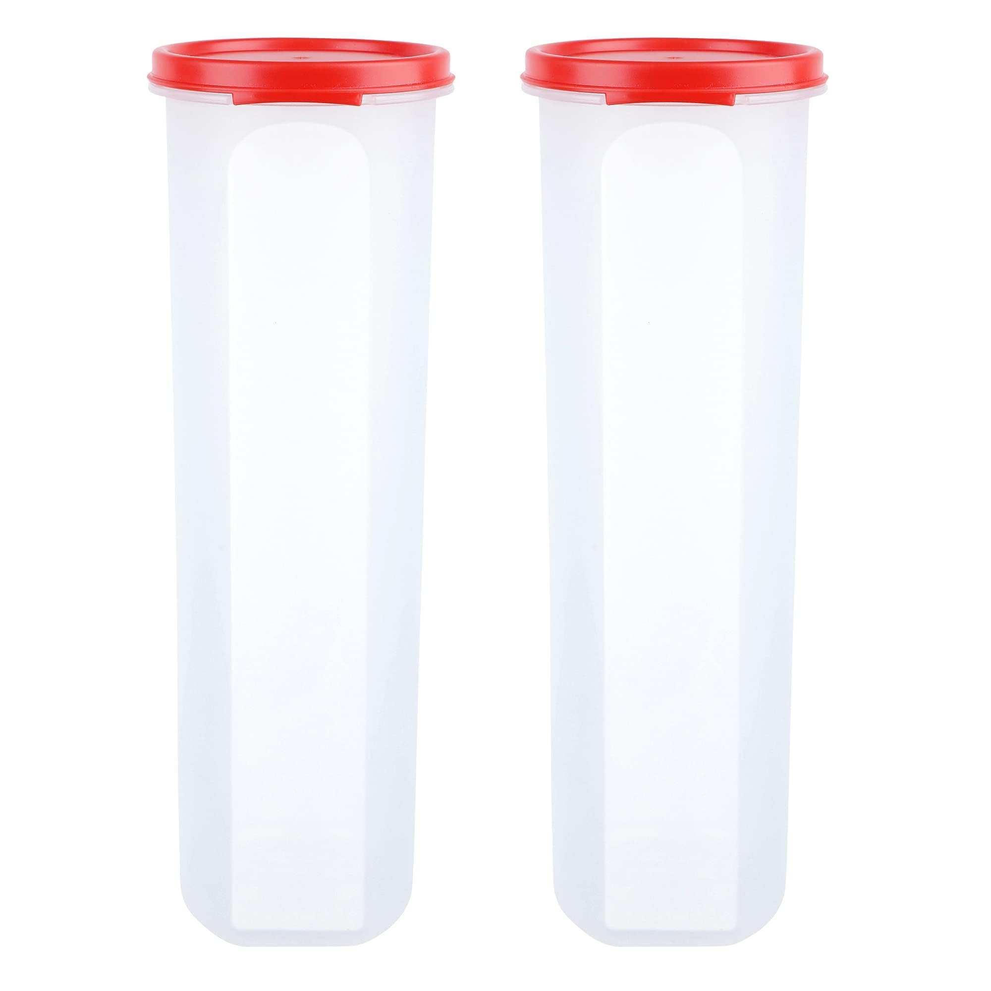 Simparte Smart Slim Storage AirTight & Leak Resistant Plastic Round Modular Container For Juice, Snacks, Cookies, Wafers, Stack