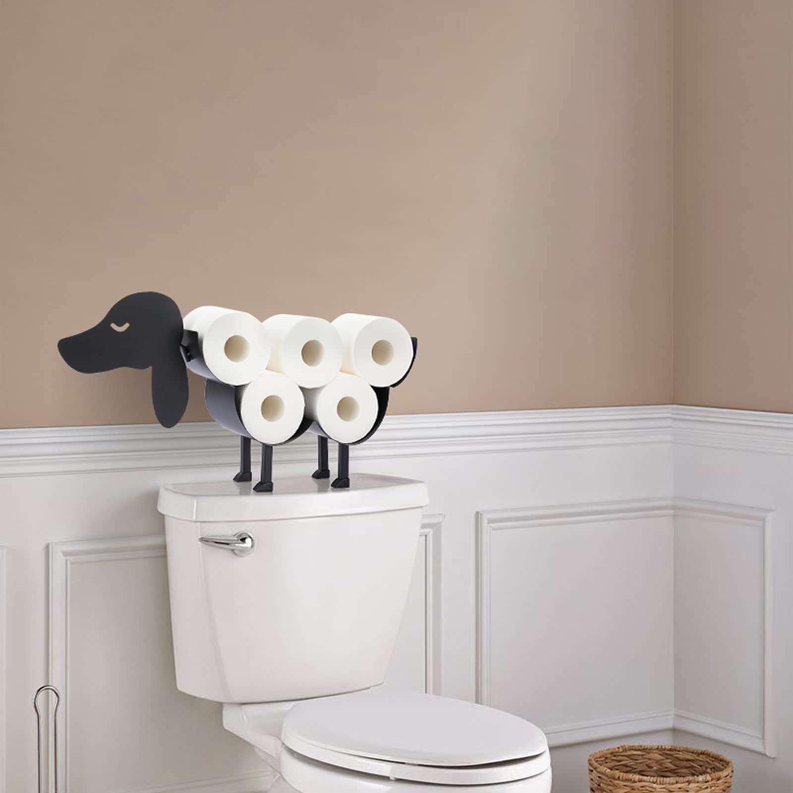 Sumnacon Toilet Paper Holder Metal Toilet Paper Storage Freestanding Toilet Paper Roll Holder Decorative Toilet Paper Holder Sta