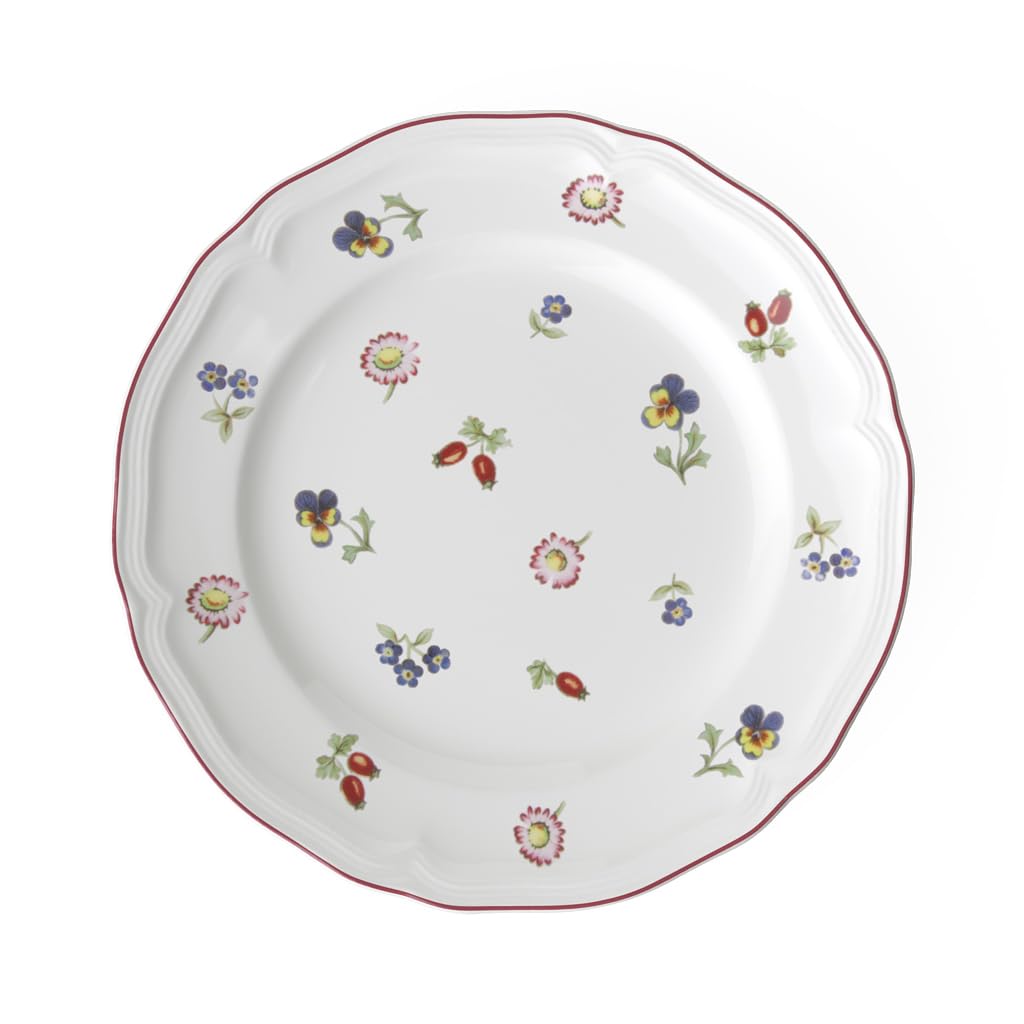 Villeroy & Boch Petite Fleur 8.25 Salad Plate, White/Blue/Burgundy