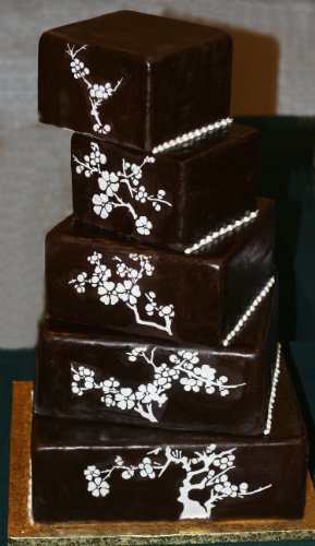 Designer Stencils Blooming Cherry Tree Tier 1 Cake Stencil, Beige/Semi-Transparent