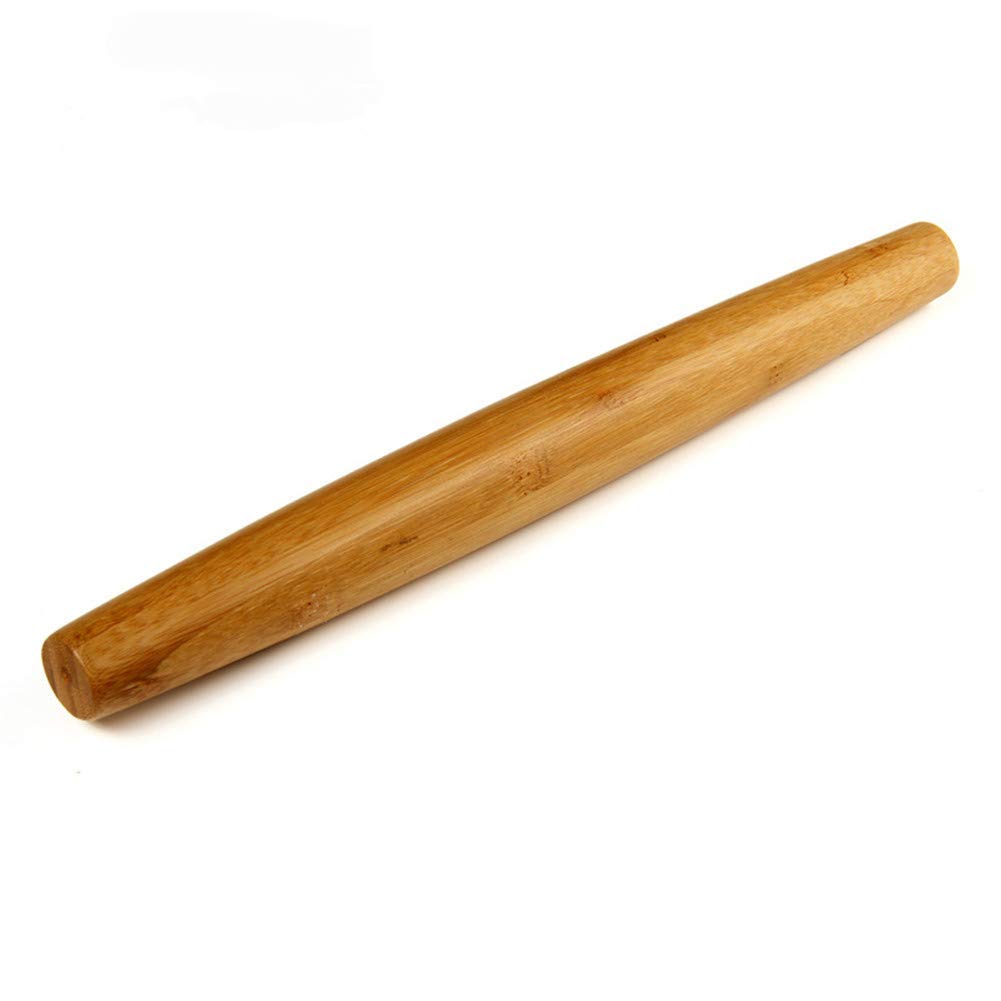 Honglida Classic French Rolling Pins Bamboo Wooden Rolling Pin For Baking Pizza Dough Pie Cookie, 13-Inch