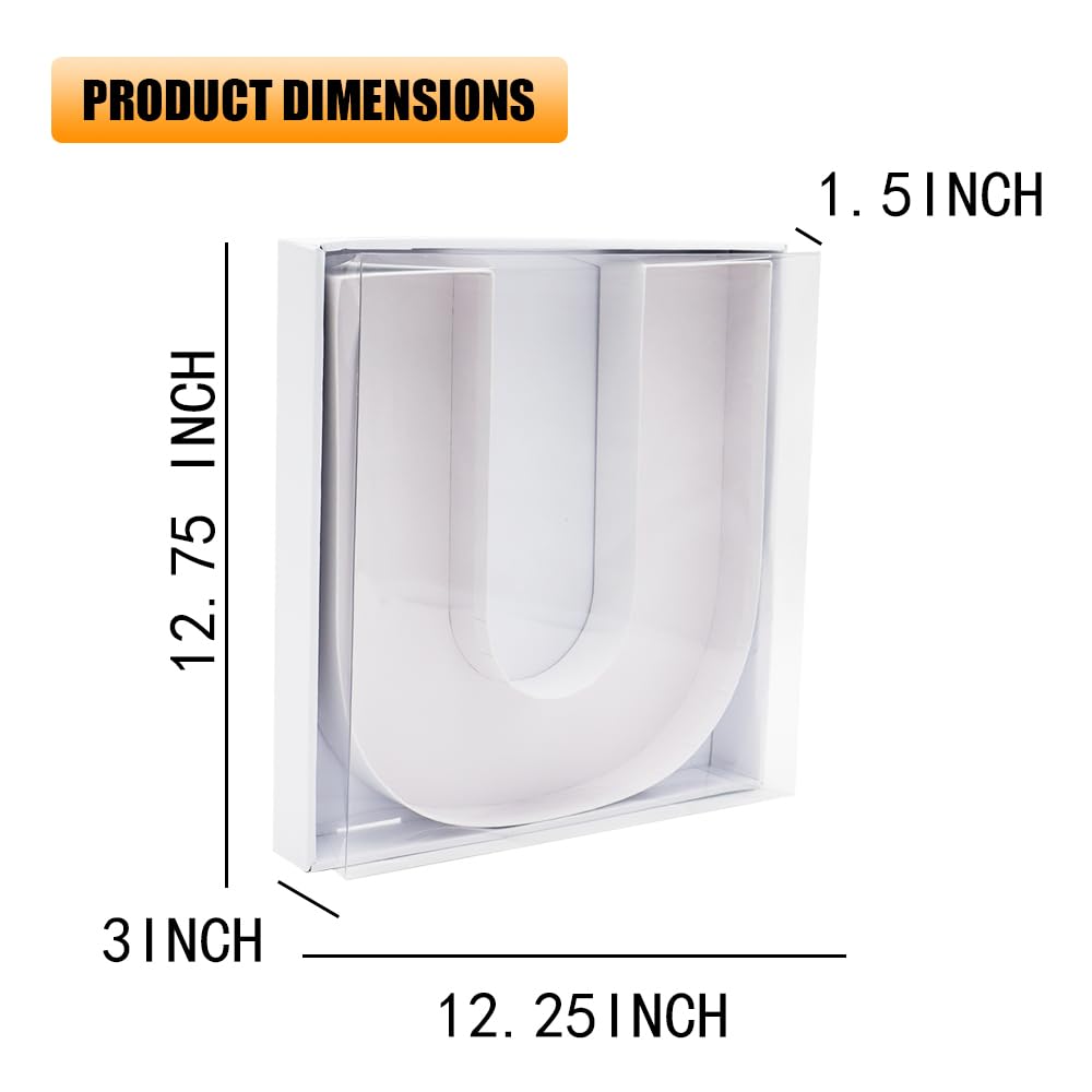SHENGHE 12 Fillable Cardboard Letter Charcuterie Gift Cupcake Box With Cover Sweets Packaging (U)