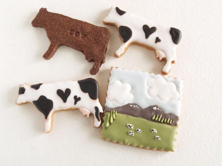 Farming Cookie Cutter 7 Piece Set From The Cookie Cutter Shop - Barn, Cow, Pig, Tractor, Horse Cookie Cutters - Tin Plated Steel