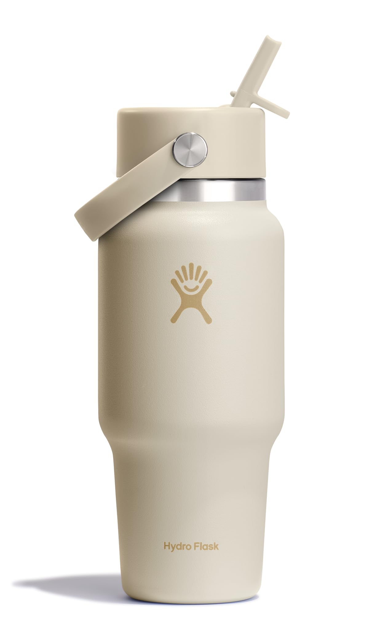 Hydro Flask Water Bottle - Insulated Stainless Steel - Wide Mouth Flex Chug Lid, Non Spill, Leakproof in 24 Oz Coconut Cream