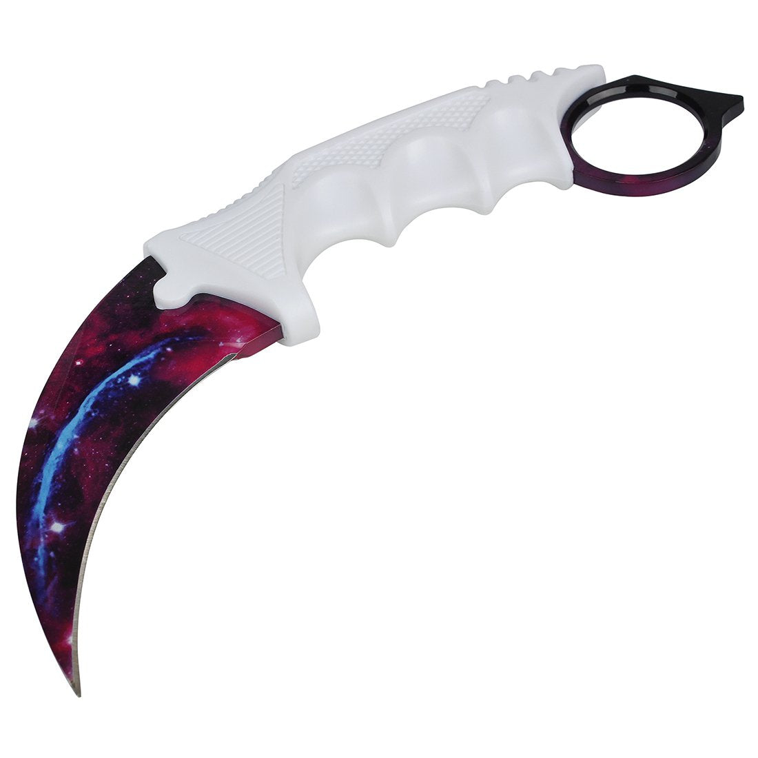 Andux Karambit Camping Hunting Tool with Cord ZD-01 (Purple-White)