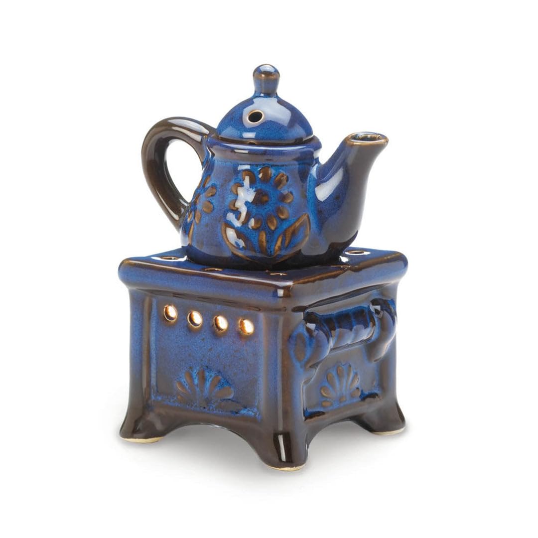 Koehler 10017714 5.375 Inch Teapot Stove Oil Warmer Blue