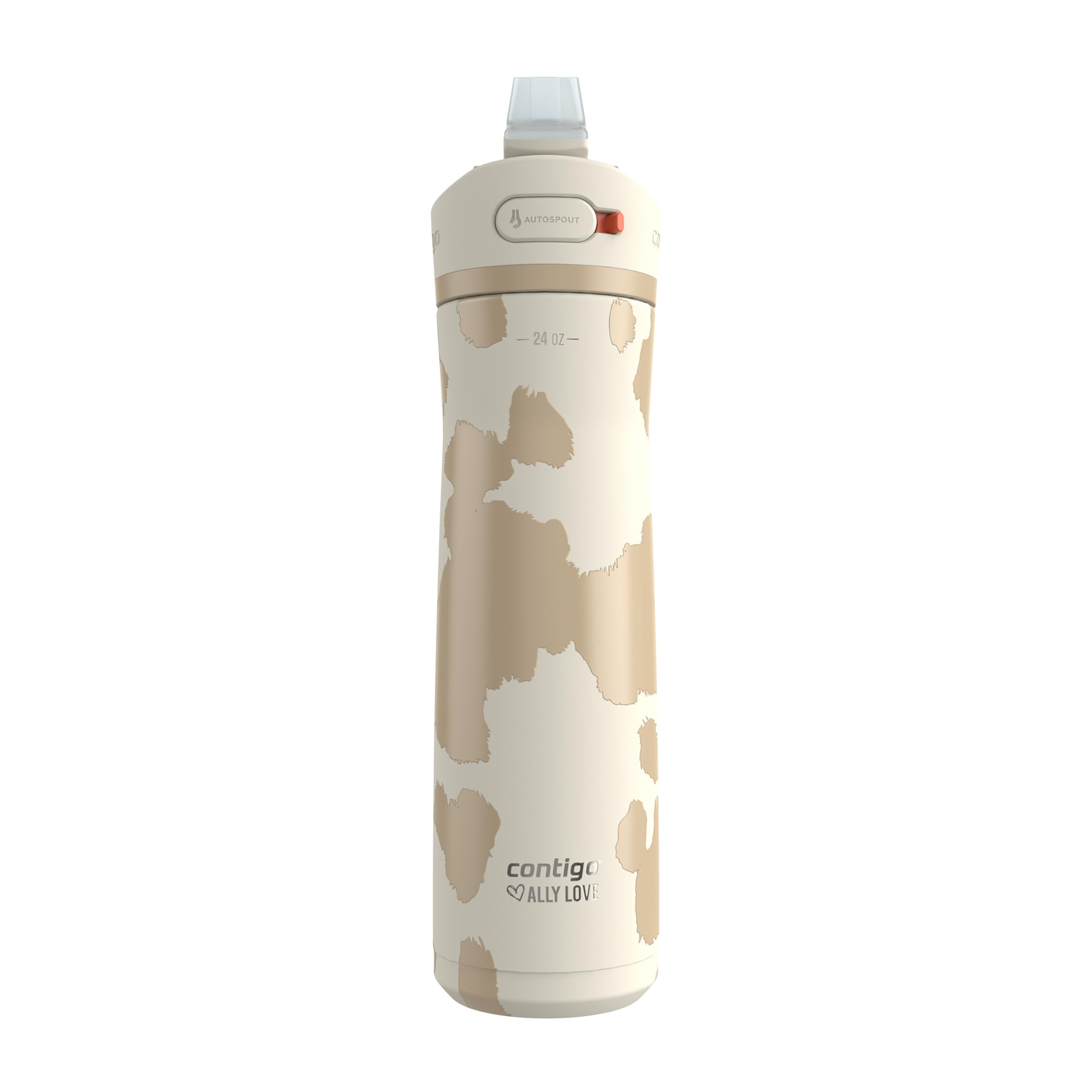 Contigo x Ally Love Jackson Chill 2.0, Stainless Steel, Spill Proof Water Bottle with AutoPop Lid, BPA Free, 24oz, Oatmilk