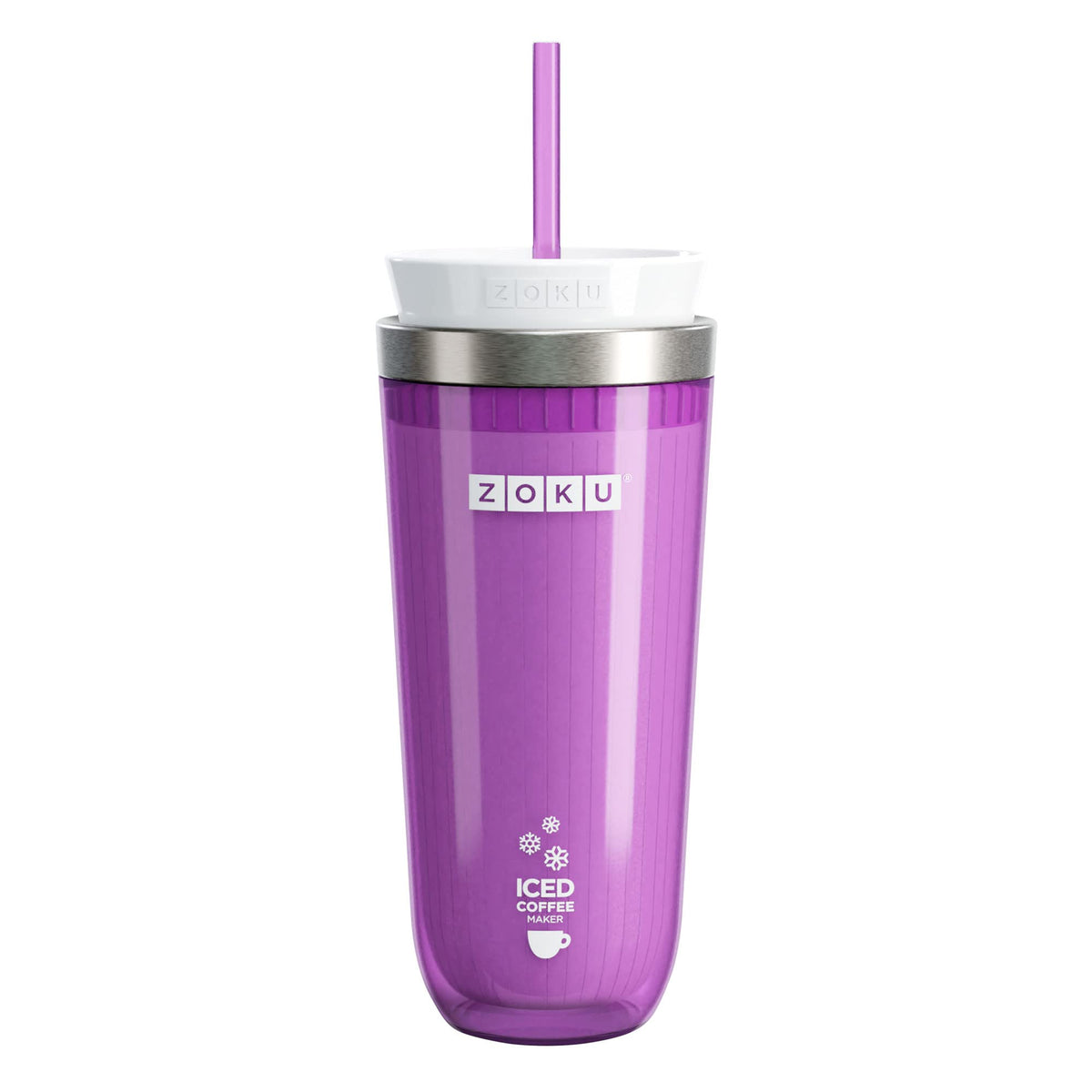 Zoku Instant Iced Coffee Maker, Reusable Beverage Chiller Cools Hot Beverages In Minutes Without Dilution, Portable 11-Ounce Tum